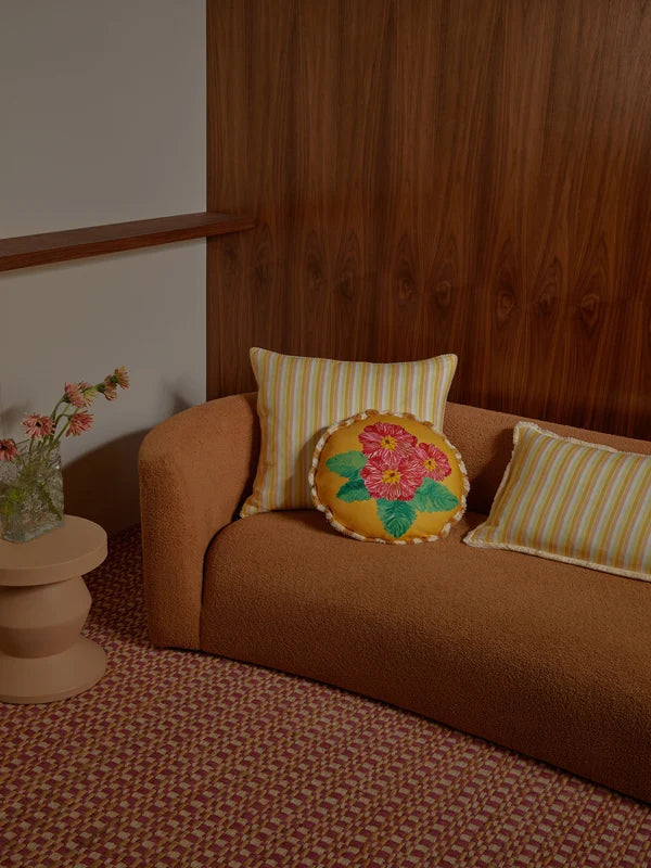 GARDEN STRIPE YELLOW CUSHION in 60cmx40cm from Bonnie and Neil