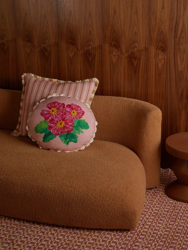 GARDEN STRIPE PINK CUSHION in 50cm from Bonnie and Neil