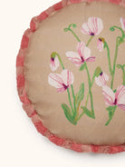 SWEET PEA BUFF ROUND CUSHION in 45cm from Bonnie and Neil