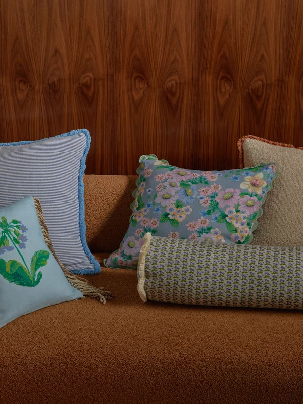 BUTTERCUP BLUE CUSHION in 50cm from Bonnie and Neil