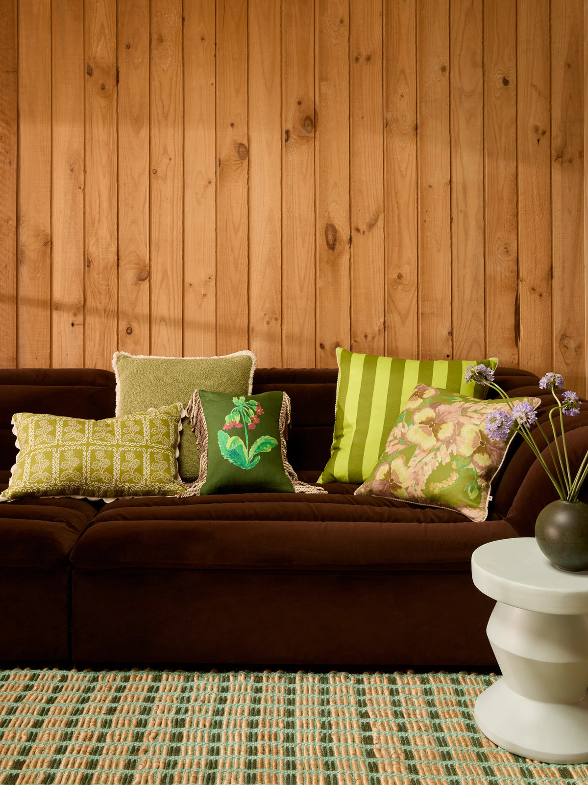 MARTINE OLIVE CUSHION in 60cmx40cm from Bonnie and Neil