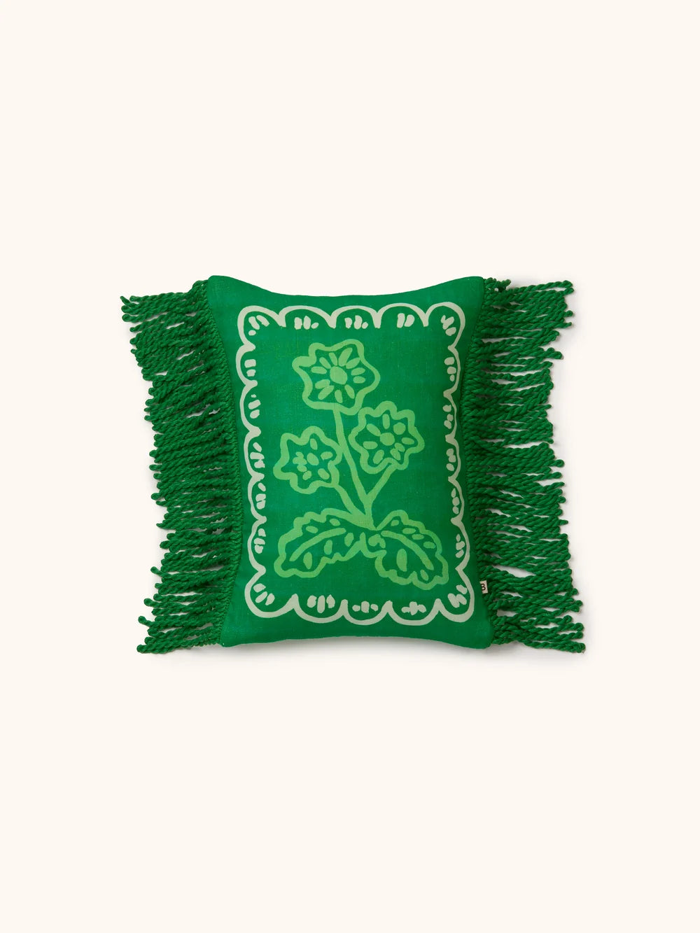 MARTINE MINI GREEN CUSHION in LEA BLUE from Bonnie and Neil