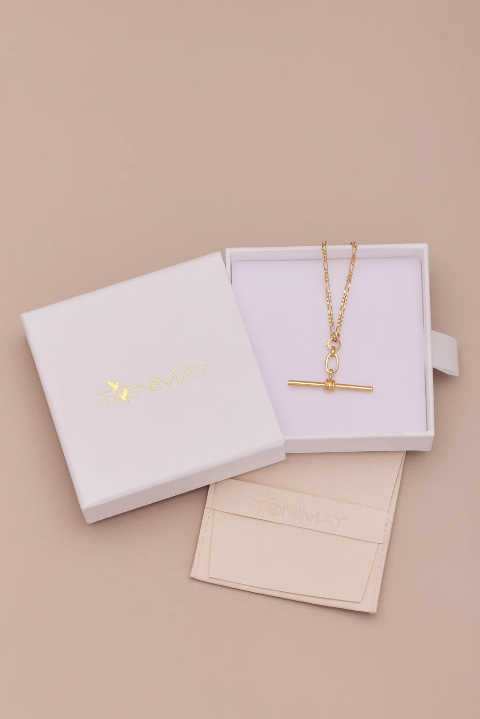 FOB NECKLACE in Gold by ToniMay