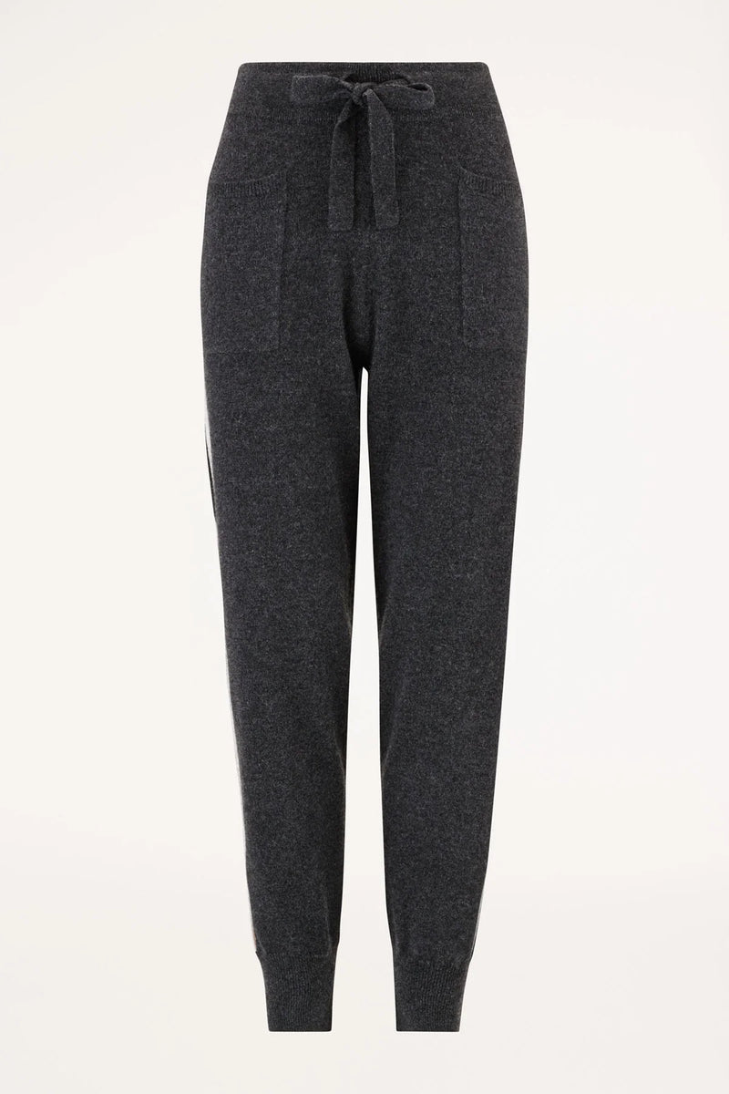CASHMERE TRACK PANT | Charcoal