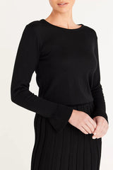MERINO PLEATED DRESS in Black from Cable Melbourne