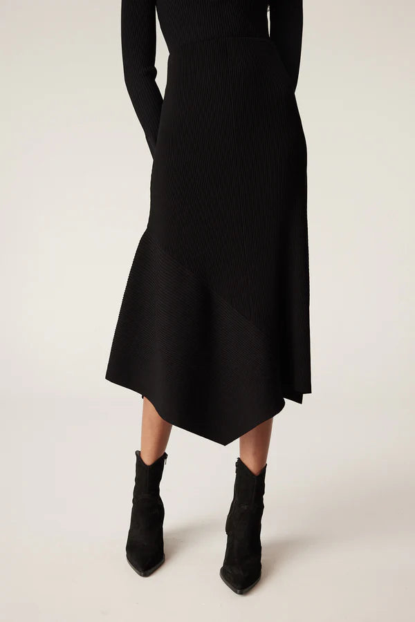 SYLVIE CREPE RIB SKIRT in Black from Cable Melbourne
