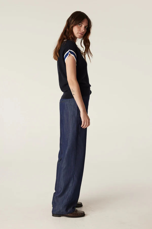 TRIBECA MERINO TOP in Midnight Navy from Cable Melbourne