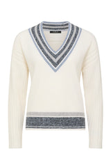 CASHWOOL VARSITY JUMPER | Milk