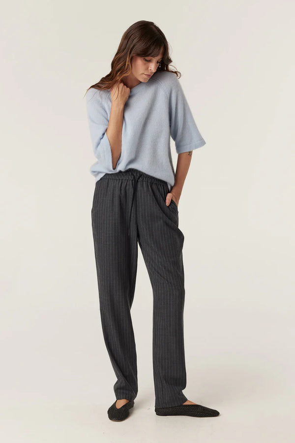VINCENT WOOL PANT in Grey Pinstripe from Cable Melbourne
