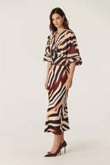 SASHA BLOUSE in Zebra Print from Cable Melbourne