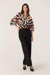 SASHA BLOUSE in Zebra Print from Cable Melbourne