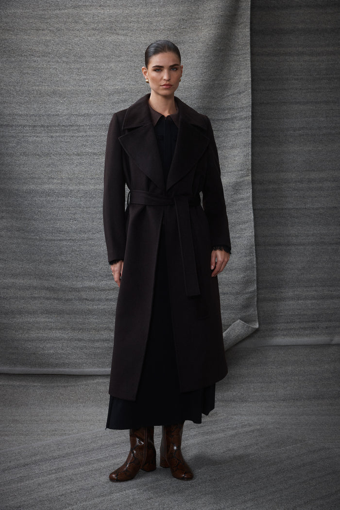 EVANS WOOL COAT in Espresso from Cable Melbourne