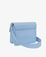 CAYMAN POCKET GLOSSY STRUCTURE BAG in Antique Blue by HVISK