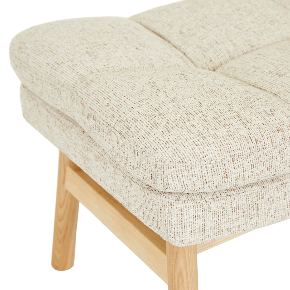KIP OTTOMAN in White Bark - Natural Ash by GlobeWest at Darling & Domain