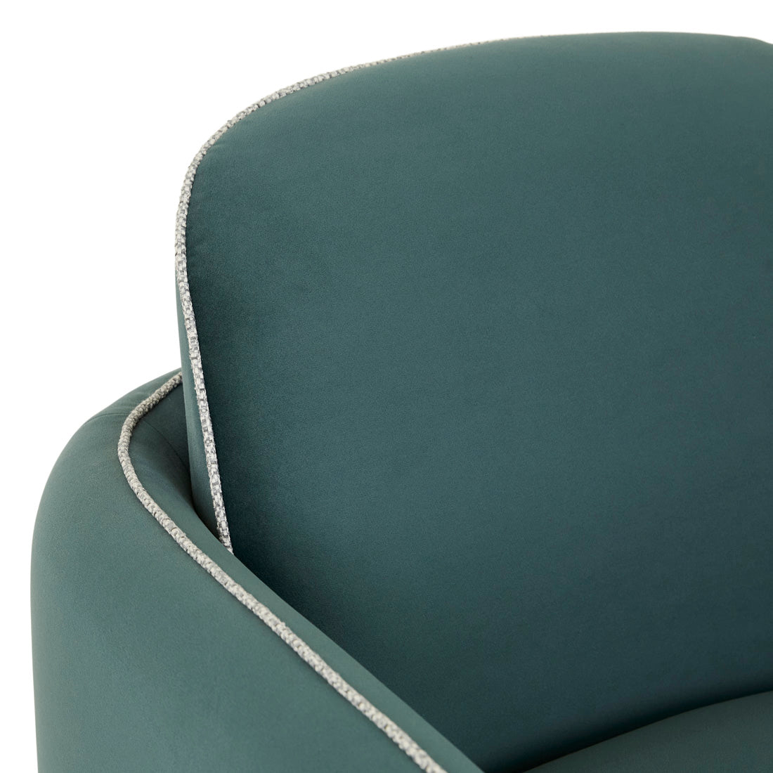 LEORA OCCASIONAL CHAIR in Peacock Velvet with Ether Tweed by GlobeWest at Darling & Domain