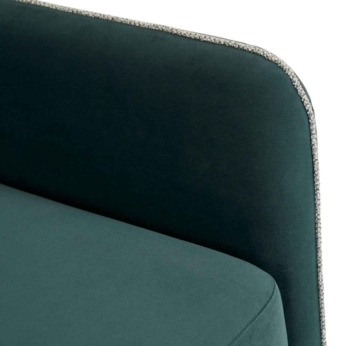 LEORA OCCASIONAL CHAIR in Peacock Velvet with Ether Tweed by GlobeWest at Darling & Domain