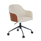 RILEY OFFICE CHAIR in Seashell-Vintage Tan PU by GlobeWest at Darling & Domain