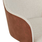 RILEY OFFICE CHAIR in Seashell-Vintage Tan PU by GlobeWest at Darling & Domain