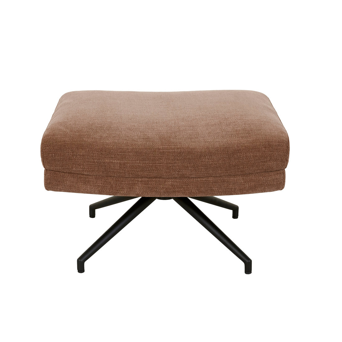 ROWAN OTTOMAN in Copeland Hazel with Black Metal by GlobeWest at Darling & Domain