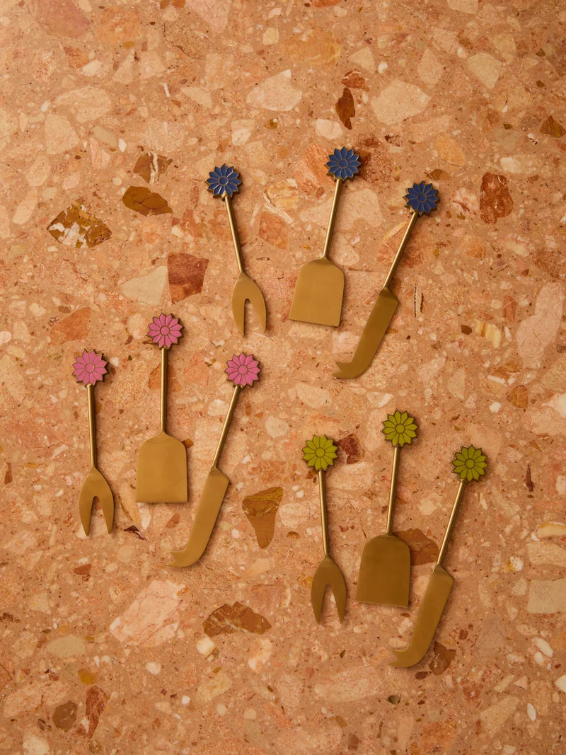 PETAL CHEESE KNIFE SET in Blue by Bonnie and Neil
