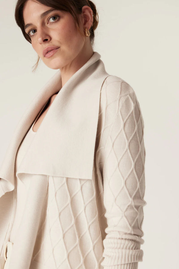THE ELIZABETH MERINO CARDIGAN in Antique White from Cable Melbourne