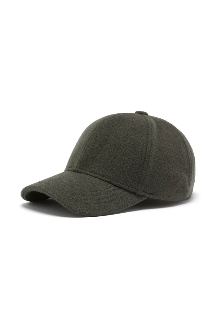 WOOL CASHMERE CAP in Moss from Cable Melbourne