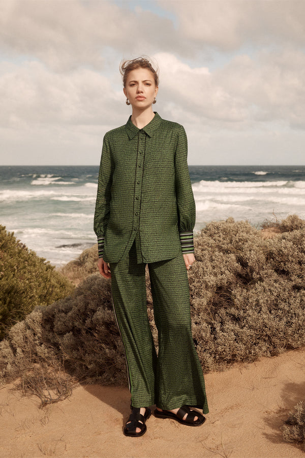 Cable Melbourne Vienna Shirt in a Green Print