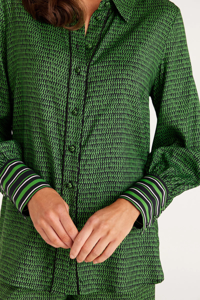 Cable Melbourne Vienna Shirt in a Green Print