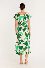 Cable Melbourne HAYMAN SKIRT in Green Palm Print 