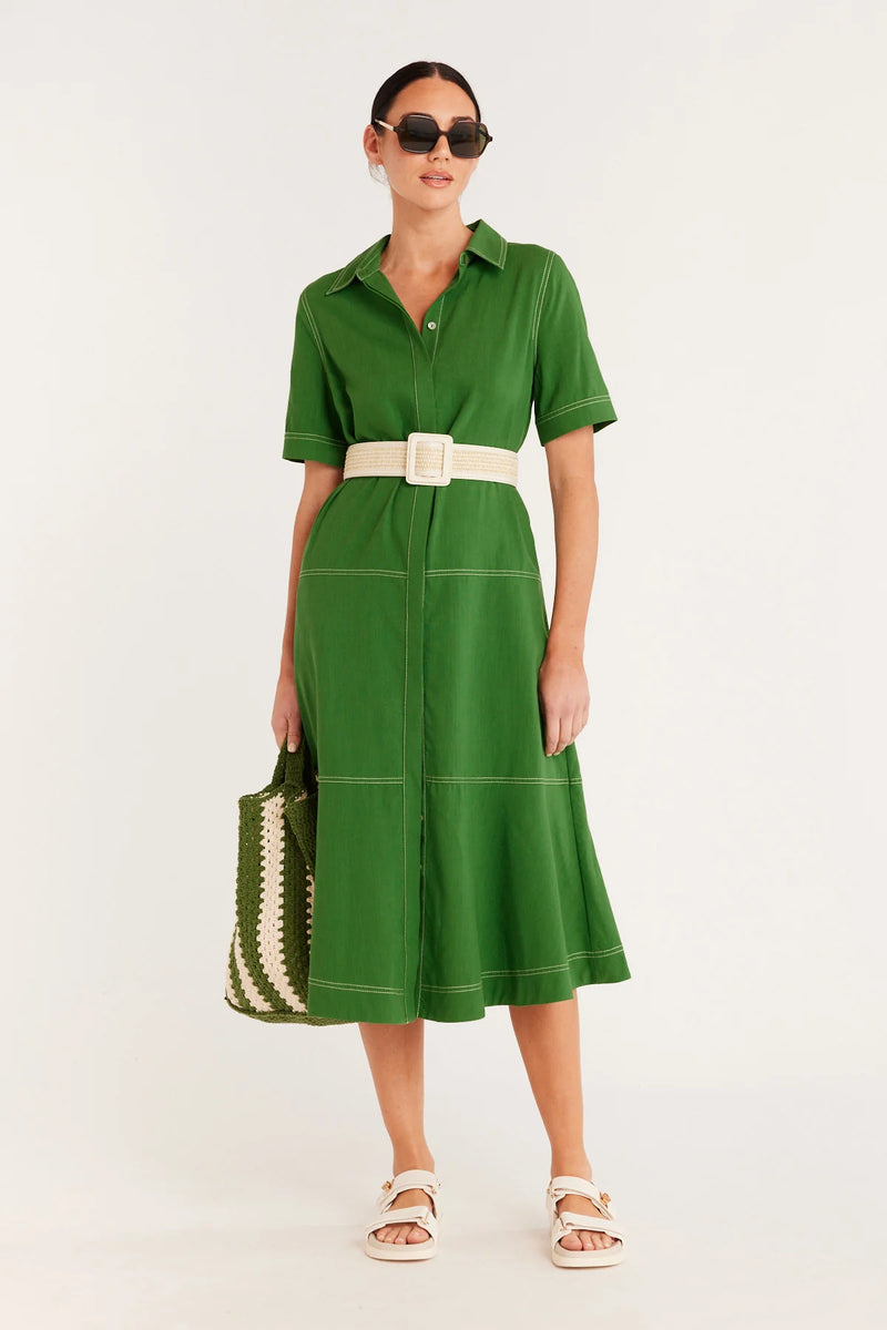Cable Melbourne ISLAND SHIRT DRESS in Green