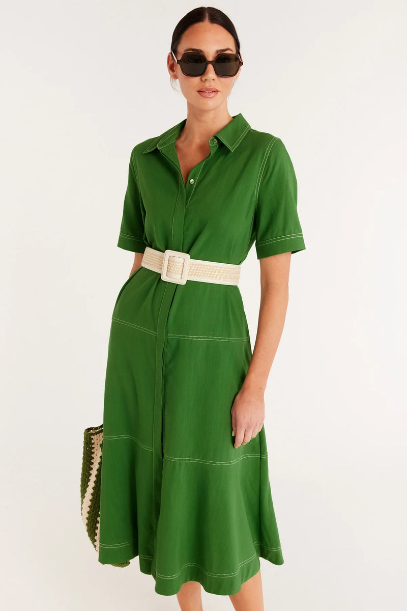 Cable Melbourne ISLAND SHIRT DRESS in Green