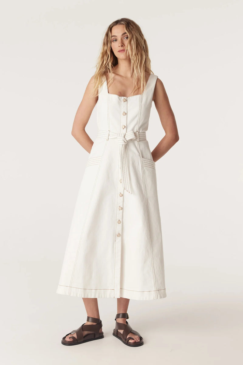 SAMBA DRILL DRESS in White from Cable Melbourne