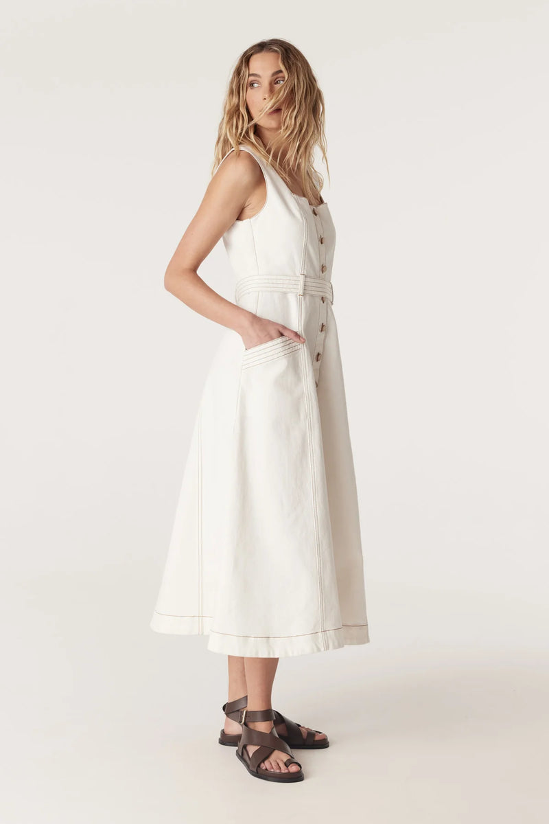 SAMBA DRILL DRESS in White from Cable Melbourne