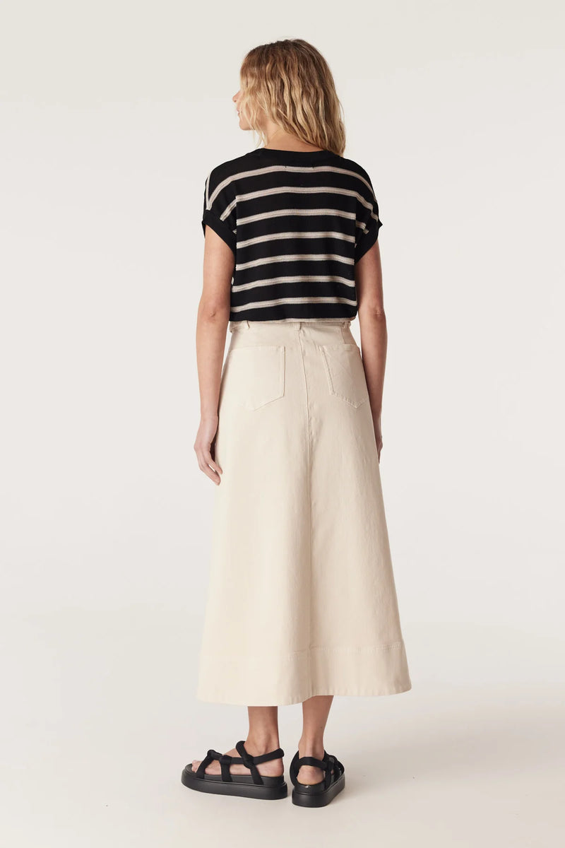 SAMBA DRILL SKIRT in Ecru from Cable Melbourne