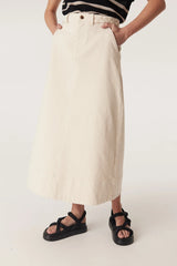 SAMBA DRILL SKIRT in Ecru from Cable Melbourne