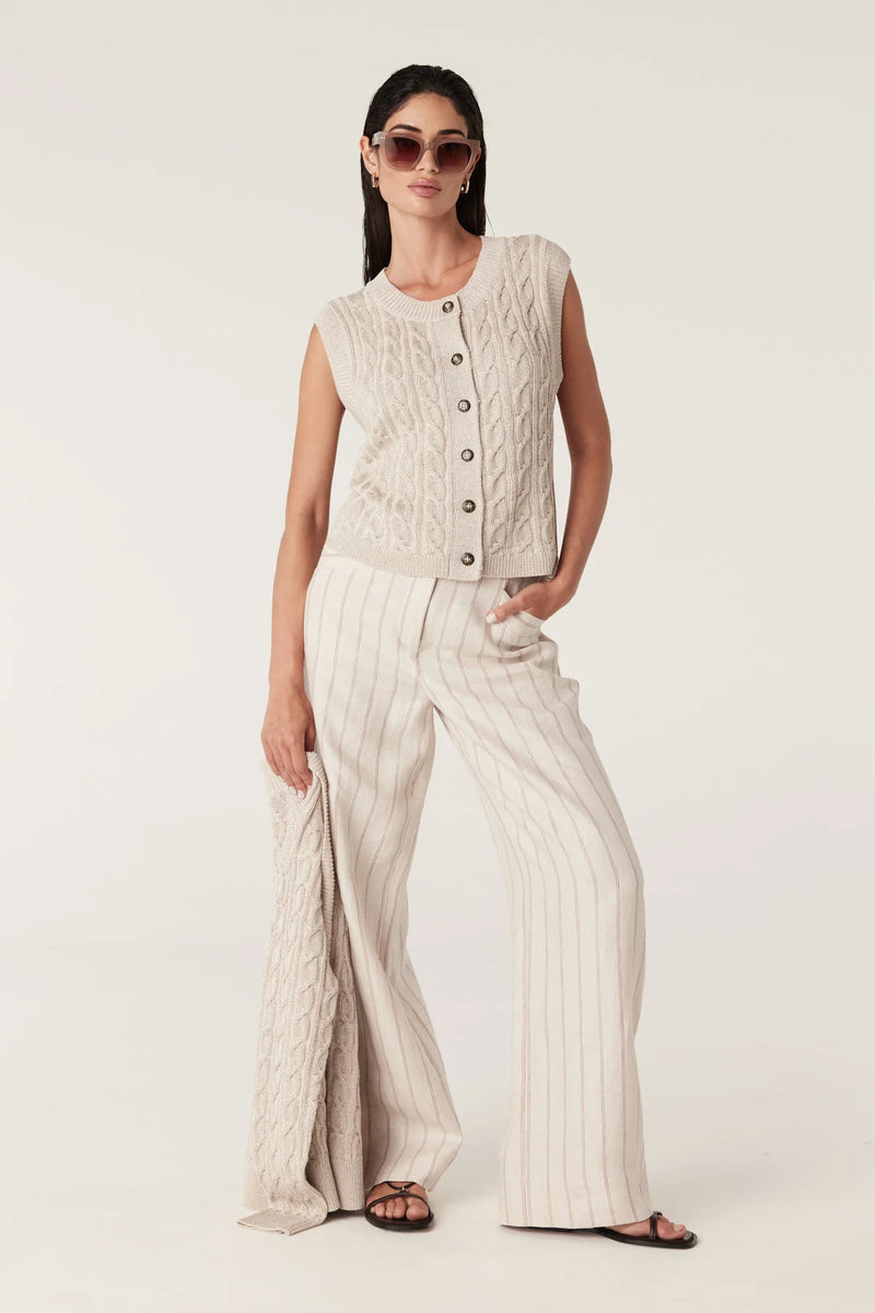 LUMEN CABLE VEST in Natural from Cable Melbourne