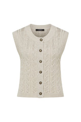 LUMEN CABLE VEST in Natural from Cable Melbourne