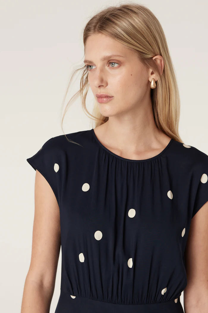 MUSE DRESS in Navy Spot from Cable Melbourne