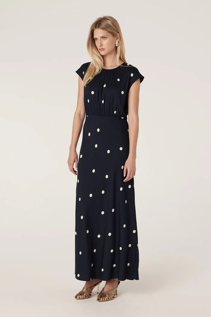 MUSE DRESS in Navy Spot from Cable Melbourne