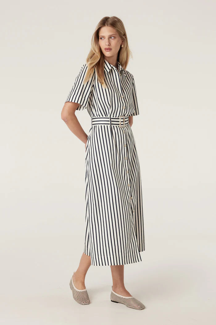 LINA STRIPE DRESS in Navy Stripe from Cable Melbourne