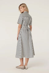 LINA STRIPE DRESS in Navy Stripe from Cable Melbourne