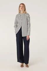 LINA STRIPE SHIRT in Navy Stripe from Cable Melbourne