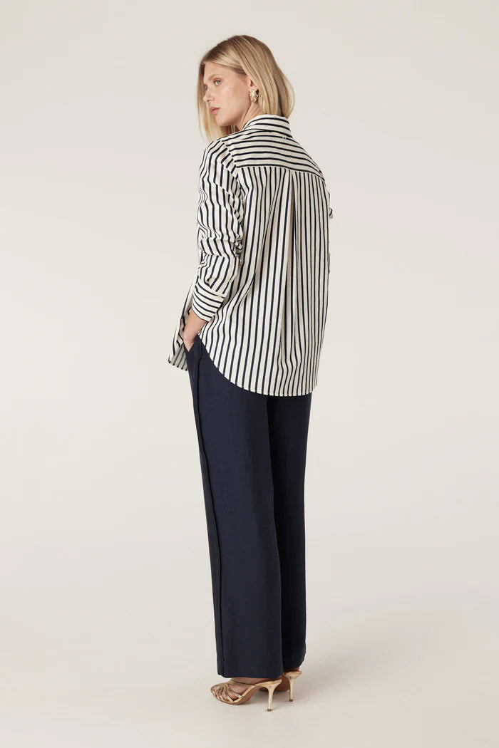 LINA STRIPE SHIRT in Navy Stripe from Cable Melbourne