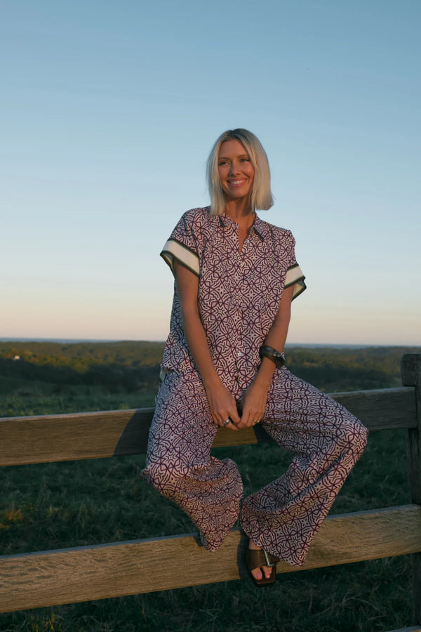 NOVA BLOUSE in Lattice Print from Cable Melbourne