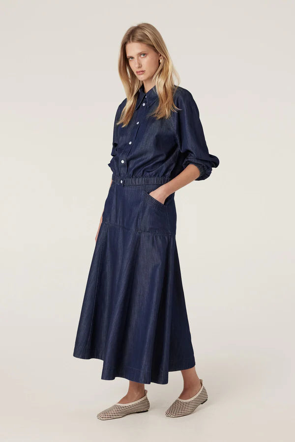 BAY SKIRT in Indigo from Cable Melbourne