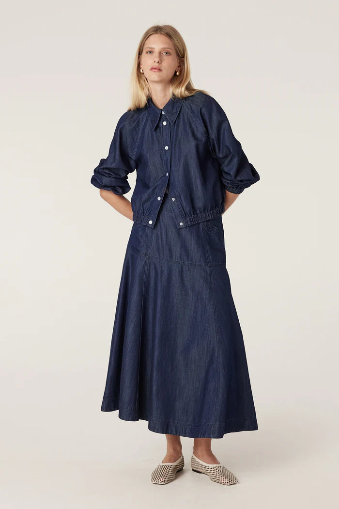 BAY SKIRT in Indigo from Cable Melbourne
