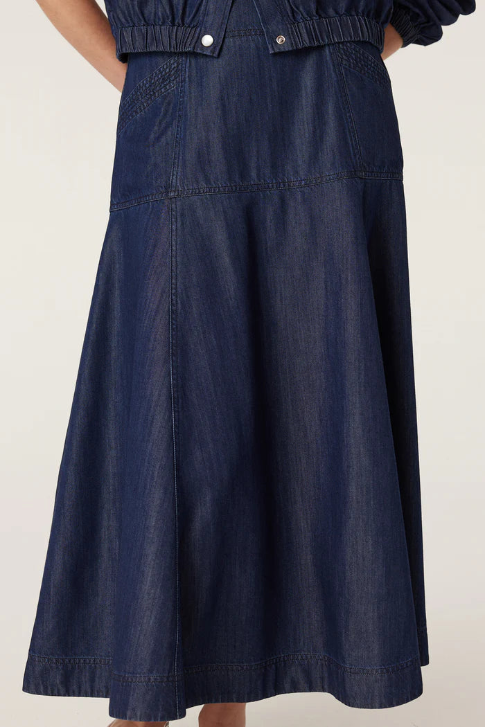 BAY SKIRT in Indigo from Cable Melbourne