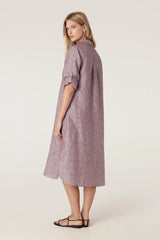 PURE LINEN SHIRT DRESS in Berry from Cable Melbourne