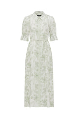 AVONDALE LINEN DRESS | Palm Print