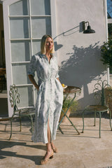 AVONDALE LINEN DRESS | Palm Print